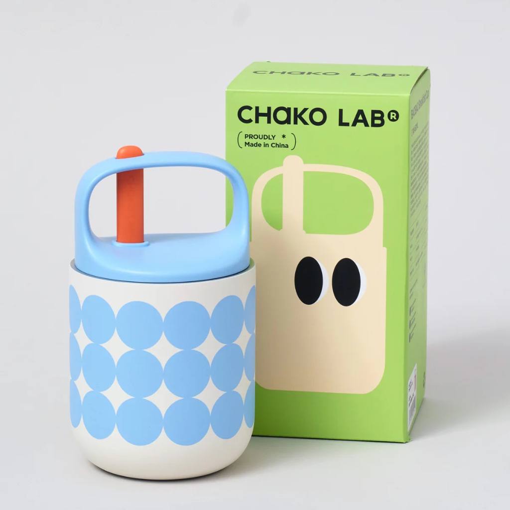 Chako Lab | Bao Bao Cup 450ml - White/Blue - Cove. Beach Essentials