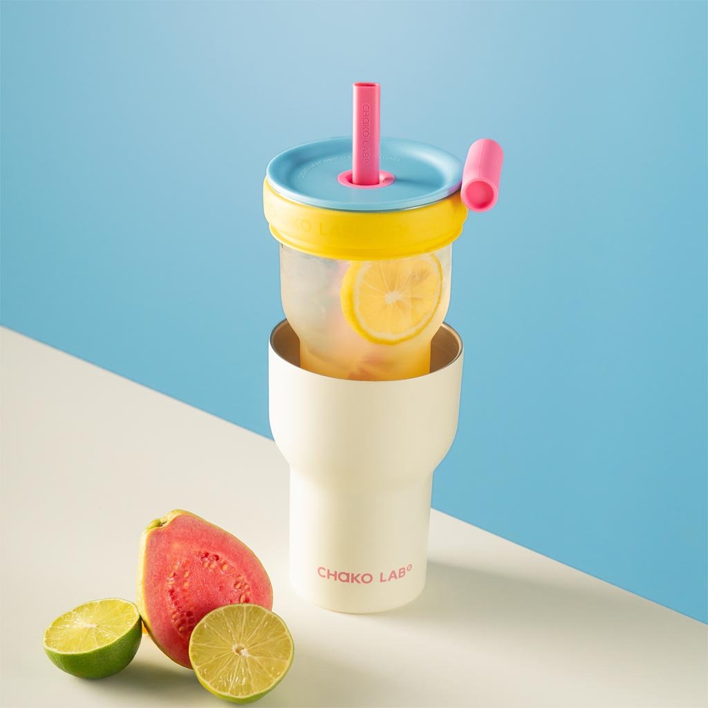 Chako Lab | Dual Layer Tumbler 570ml - Yellow/Blue - Cove. Beach Essentials