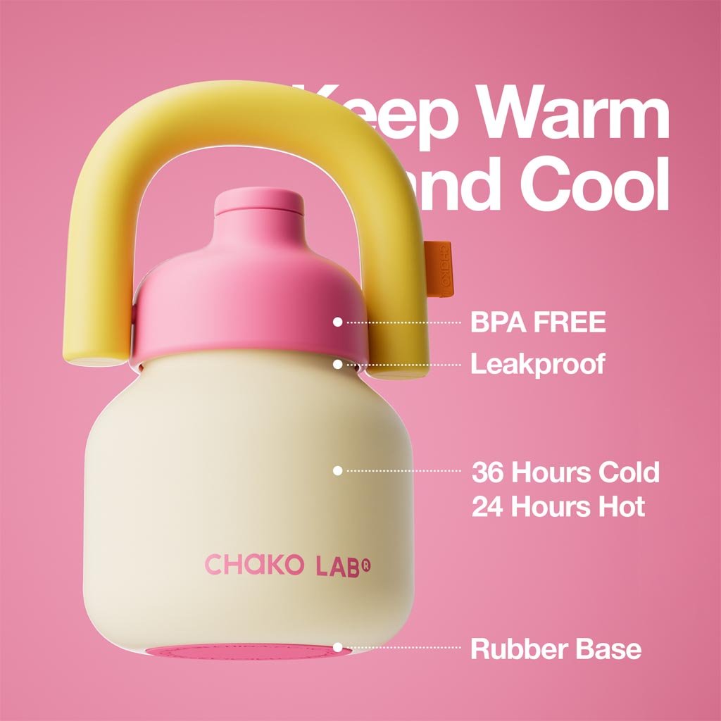 Chako Lab | Linlin Kettle Water Bottle 1L - Ceramic Coating - Souffle - Cove. Beach Essentials