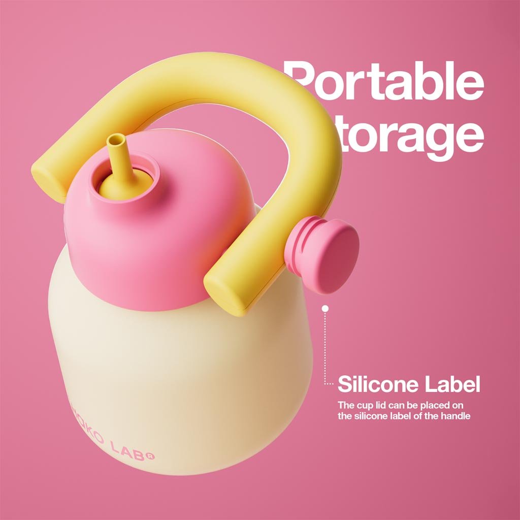 Chako Lab | Linlin Kettle Water Bottle 1L - Ceramic Coating - Souffle - Cove. Beach Essentials