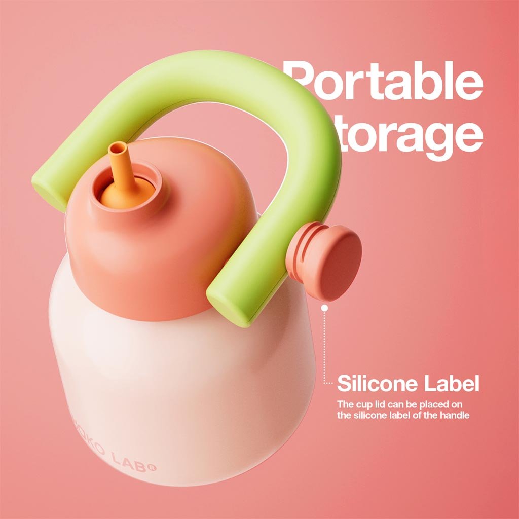 Chako Lab | Linlin Kettle Water Bottle 1L - Stainless - Pink - Cove. Beach Essentials