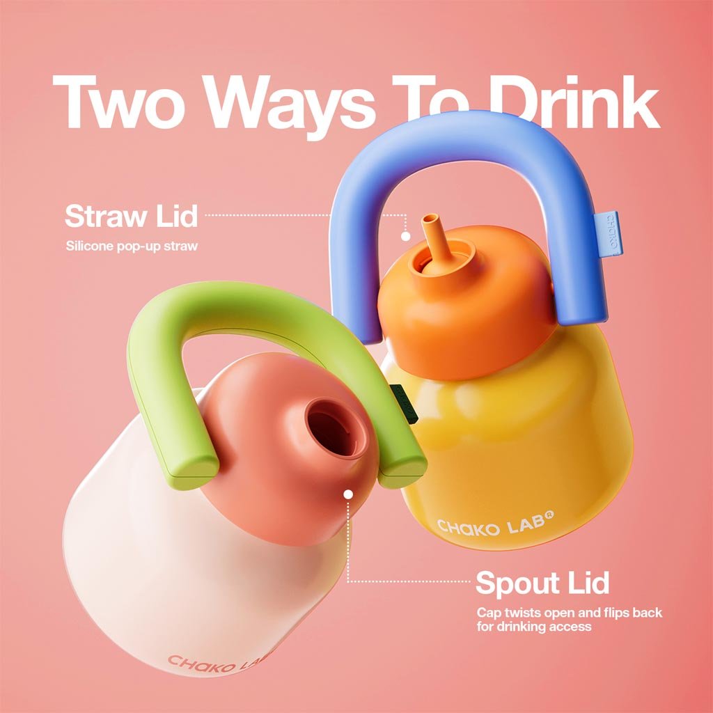Chako Lab | Linlin Kettle Water Bottle 1L - Stainless - Pink - Cove. Beach Essentials