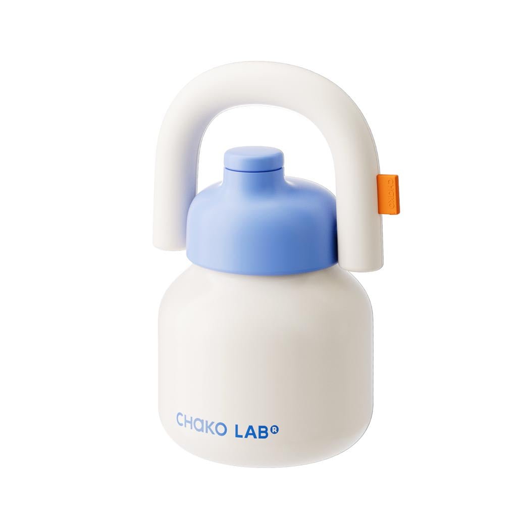 Chako Lab | Linlin Kettle Water Bottle 1L - Stainless - White - Cove. Beach Essentials