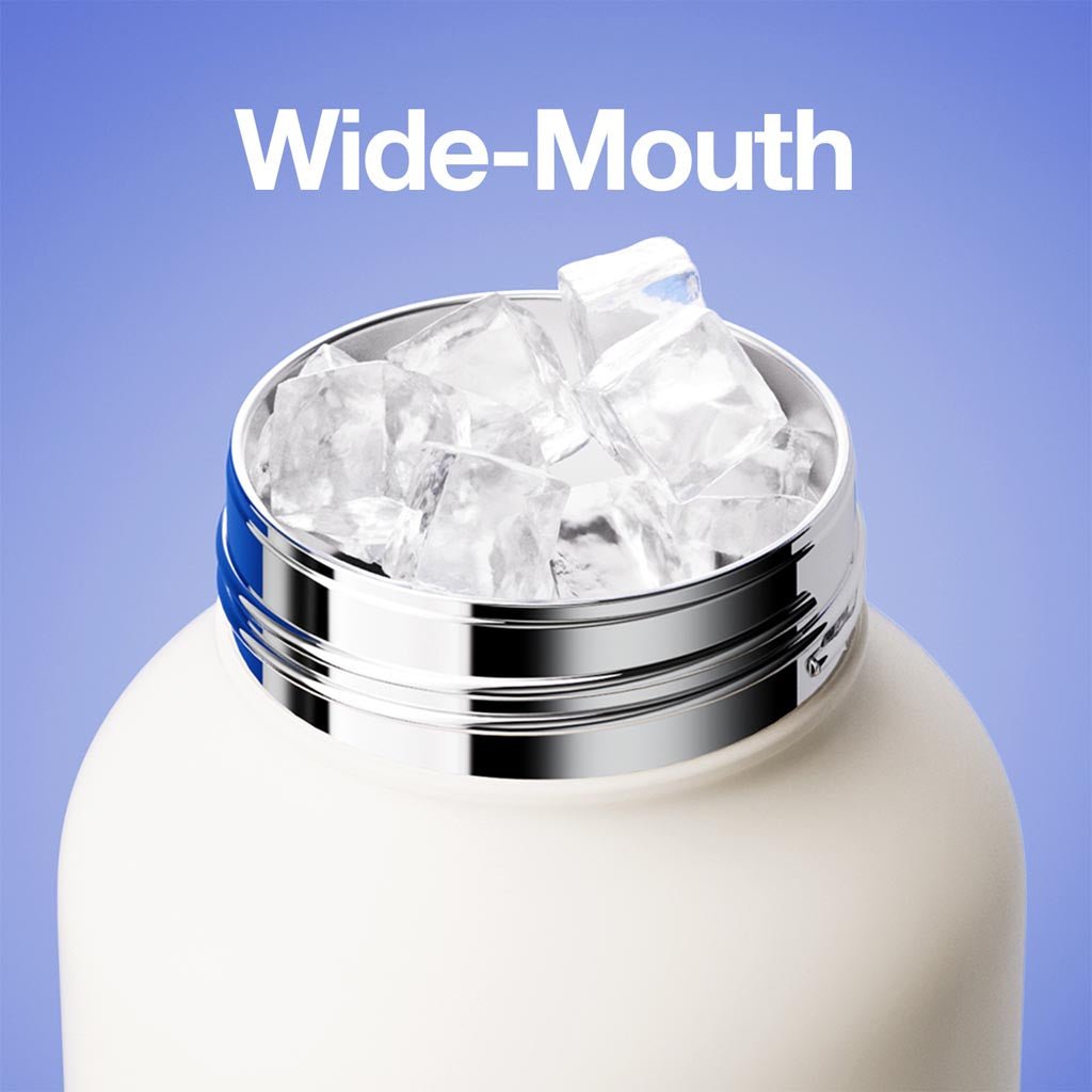 Chako Lab | Linlin Kettle Water Bottle 1L - Stainless - White - Cove. Beach Essentials