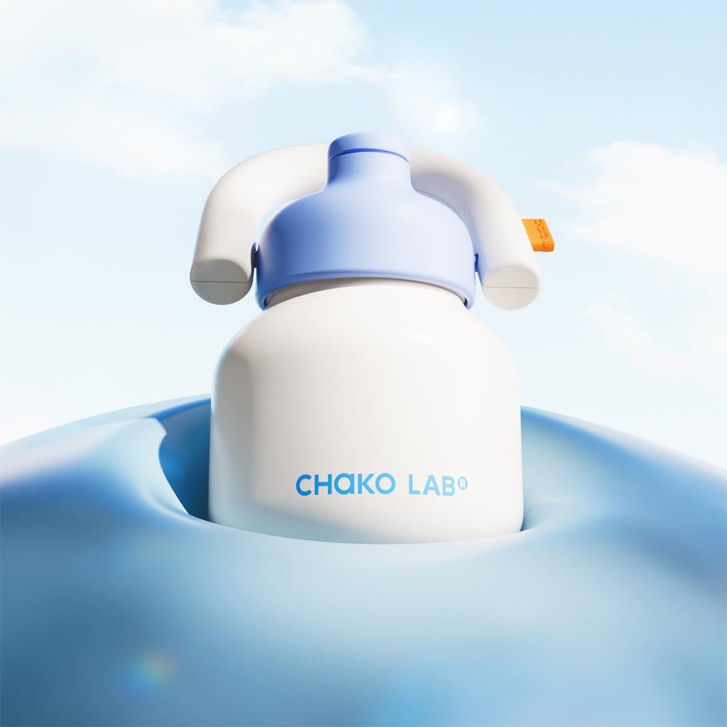 Chako Lab | Linlin Kettle Water Bottle 1L - Stainless - White - Cove. Beach Essentials