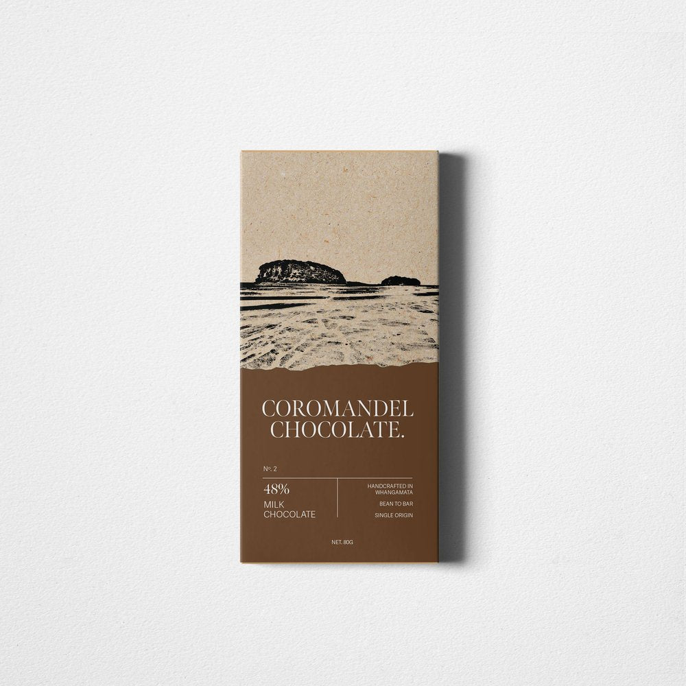 Coromandel Chocolate | 80g Milk Chocolate Bars 48% - Cove. Beach Essentials