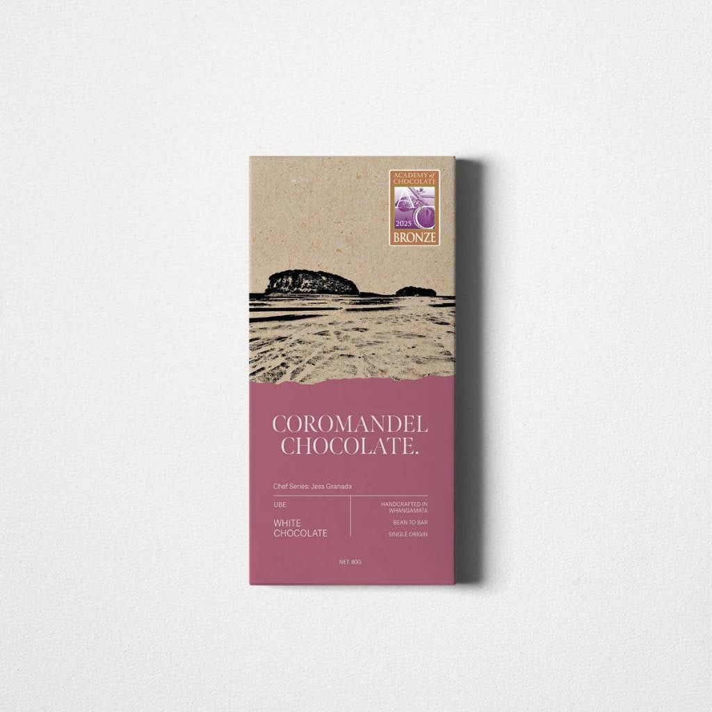 Coromandel Chocolate | White Chocolate & UBE Our Chef Series Collection - Cove. Beach Essentials