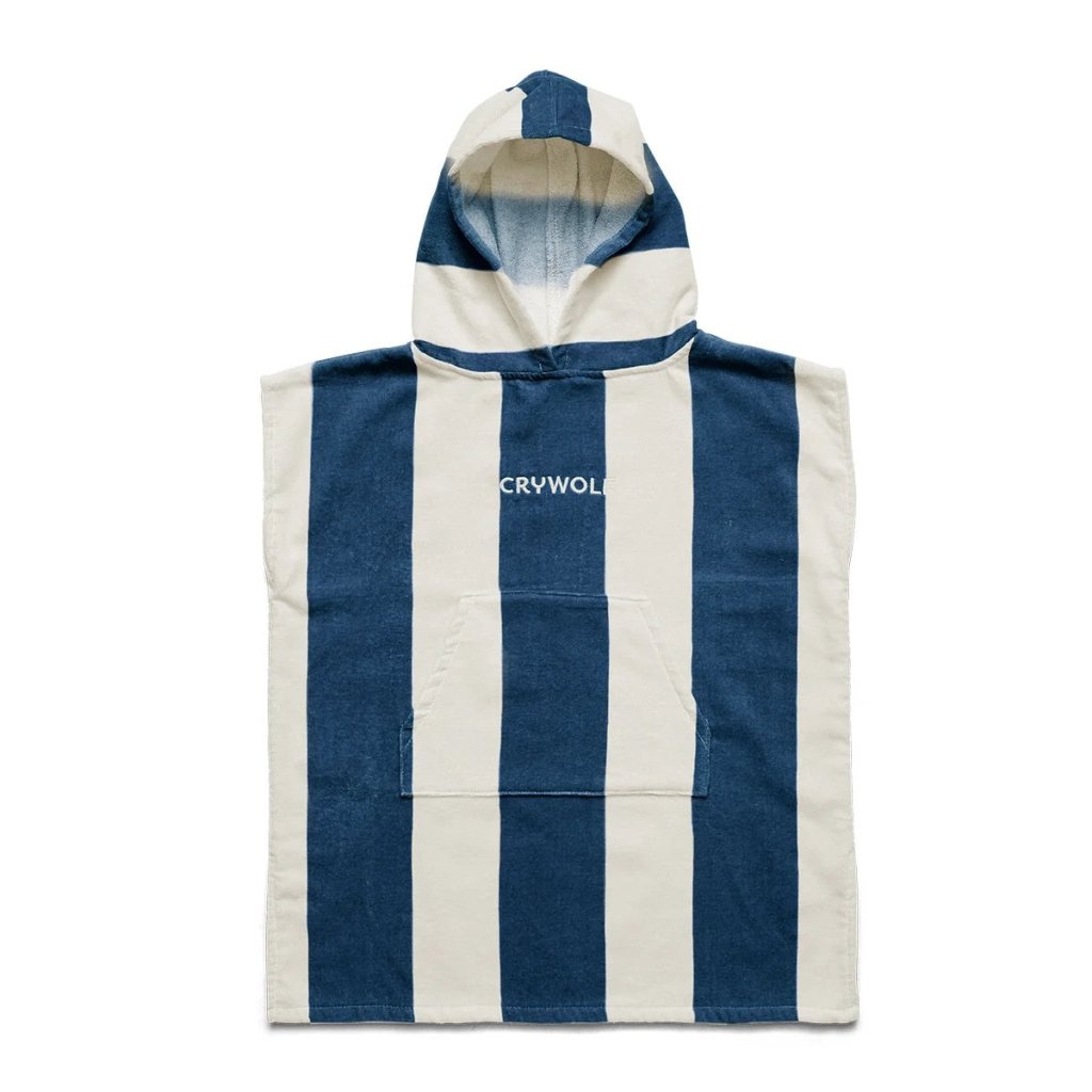 Crywolf | Hooded Towel Indigo Stripe - Cove. Beach Essentials