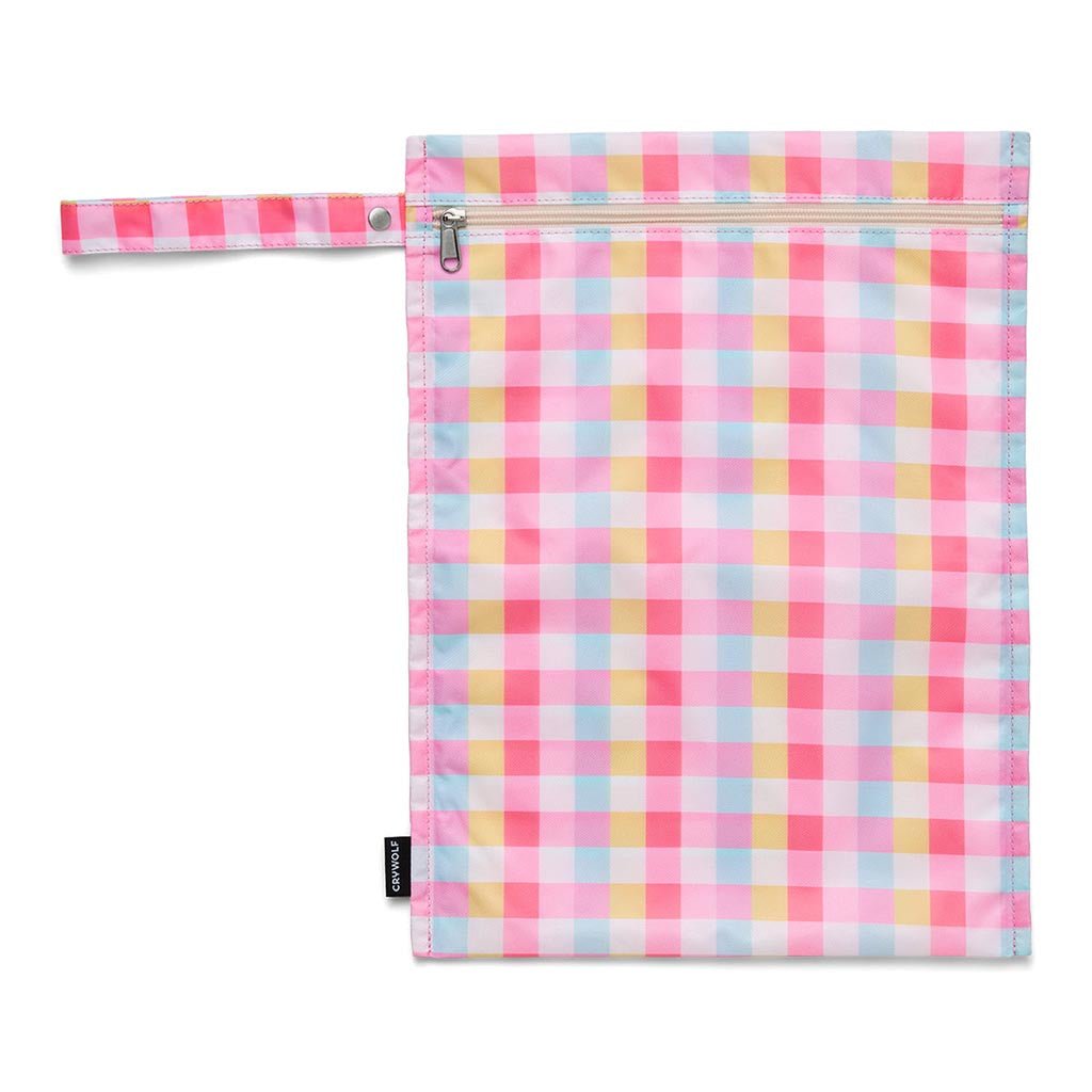 Crywolf Wet Bag Pop Gingham - Cove. Beach Essentials