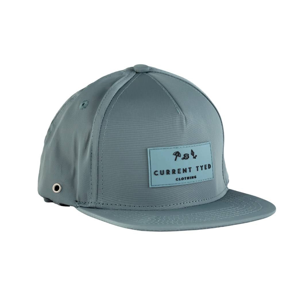 Current Tyed Waterproof Snapback Hat Blue Grey - Cove. Beach Essentials
