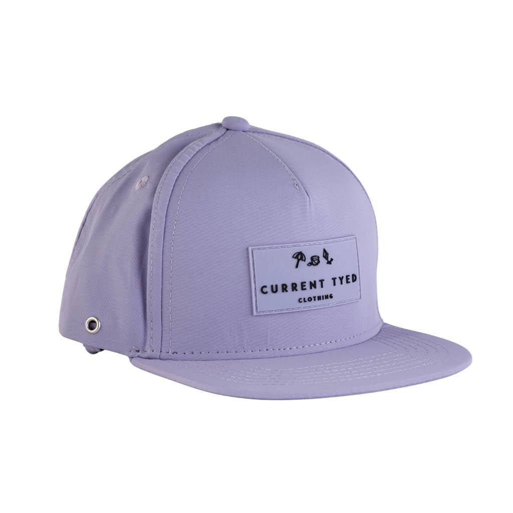 Current Tyed Waterproof Snapback Hat Dusty Lilac / Med18-4y - Cove. Beach Essentials