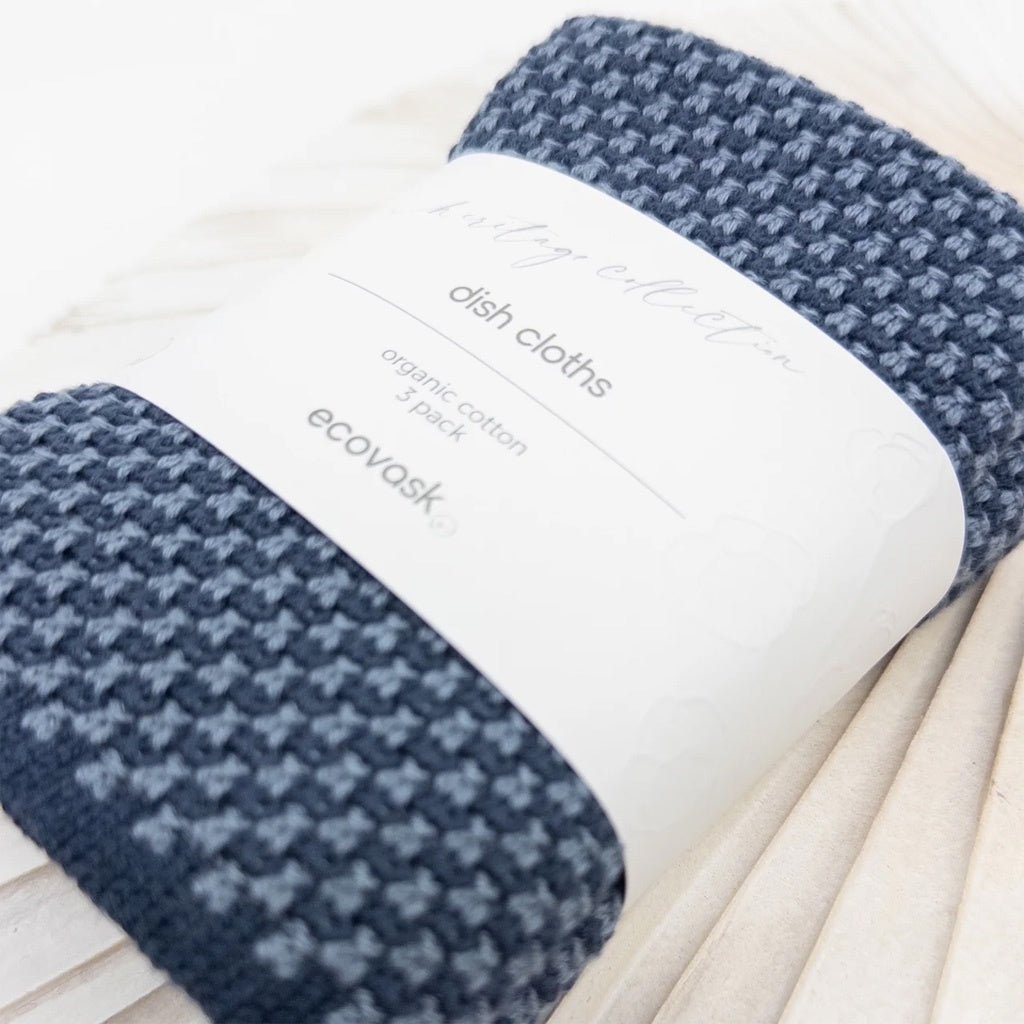 Ecovask | Dishcloth Heritage 3pk - Fiordland Blue - Cove. Beach Essentials