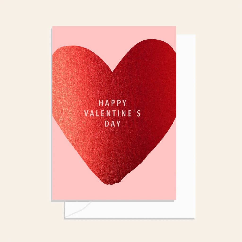 Elm Paper | Card - Valentine's Red Foil Heart - Cove. Beach Essentials