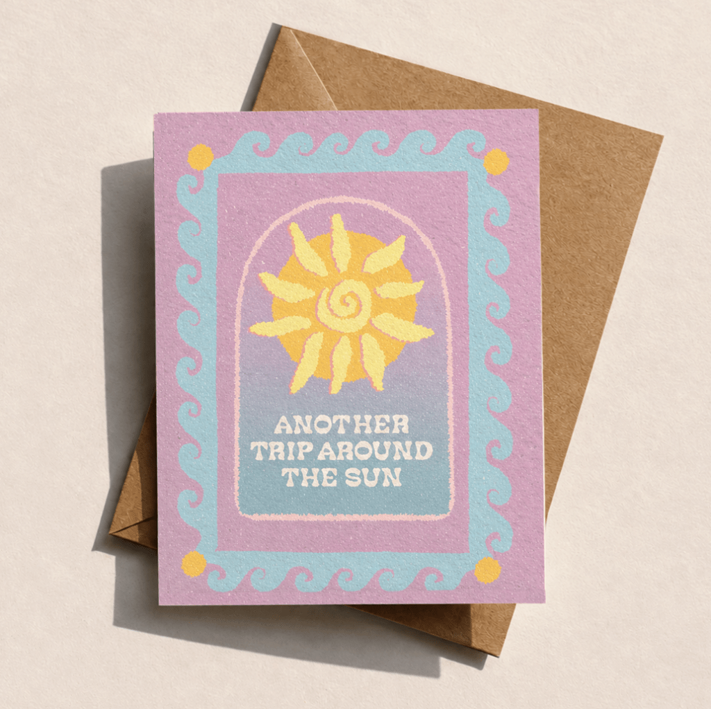 Enjoy The View | Birthday sun card | Another trip around the sun | Beach card - Cove. Beach Essentials
