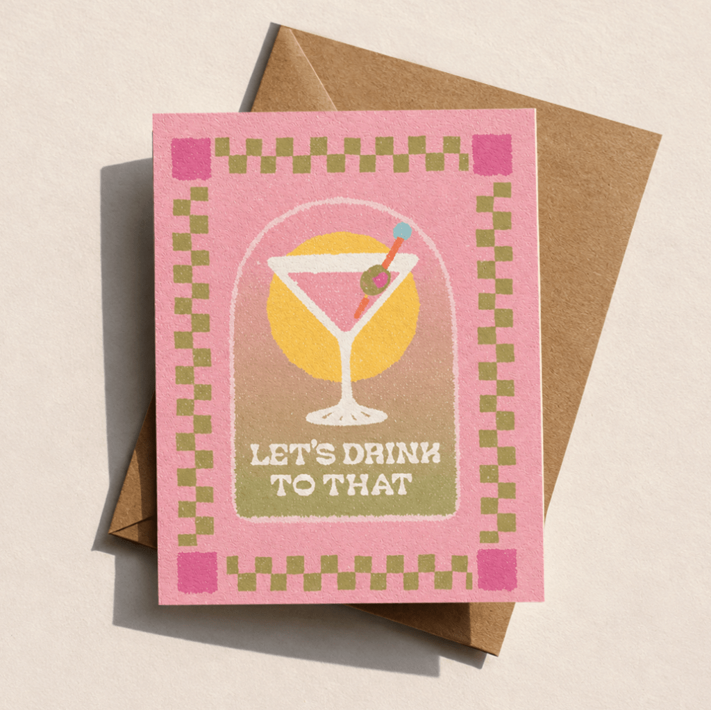 Enjoy The View | Cheers card | Let's drink to that card | Fun birthday card - Cove. Beach Essentials