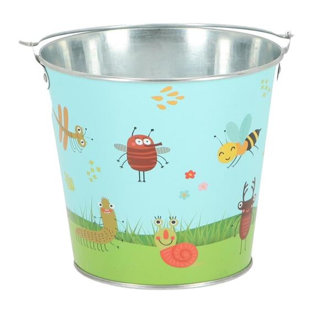 Esschert Design galvanised kids bucket with insect print