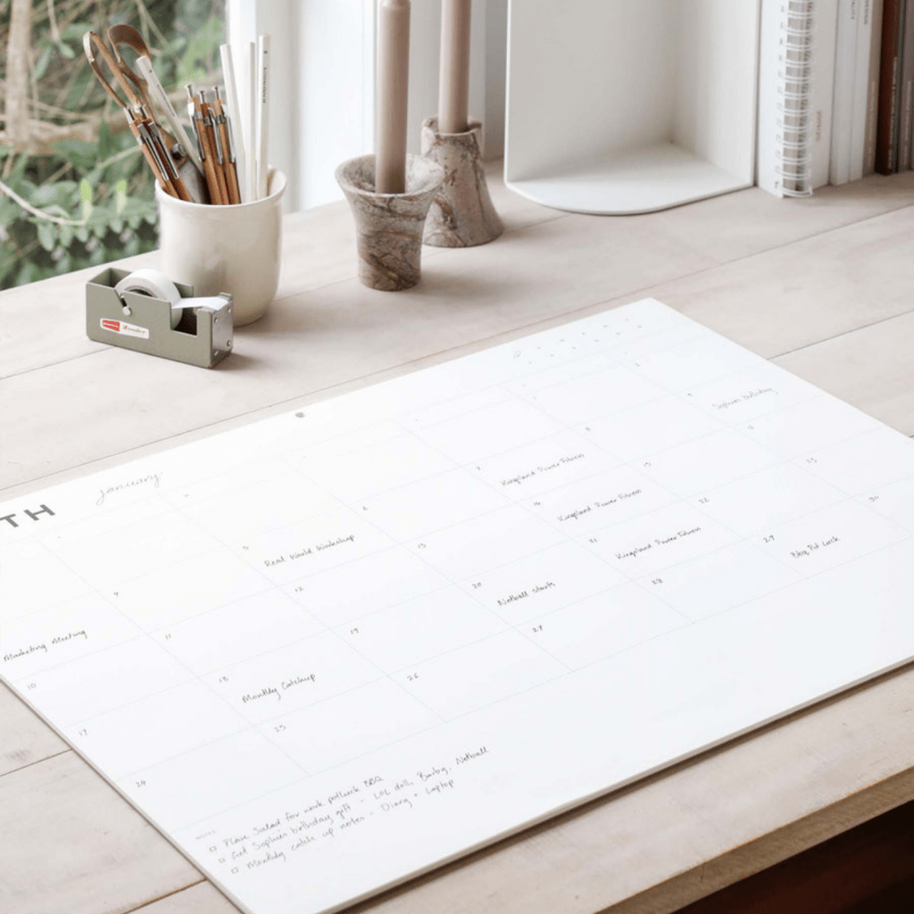 Father Rabbit Stationery | A2 Month Planner - Cove. Beach Essentials