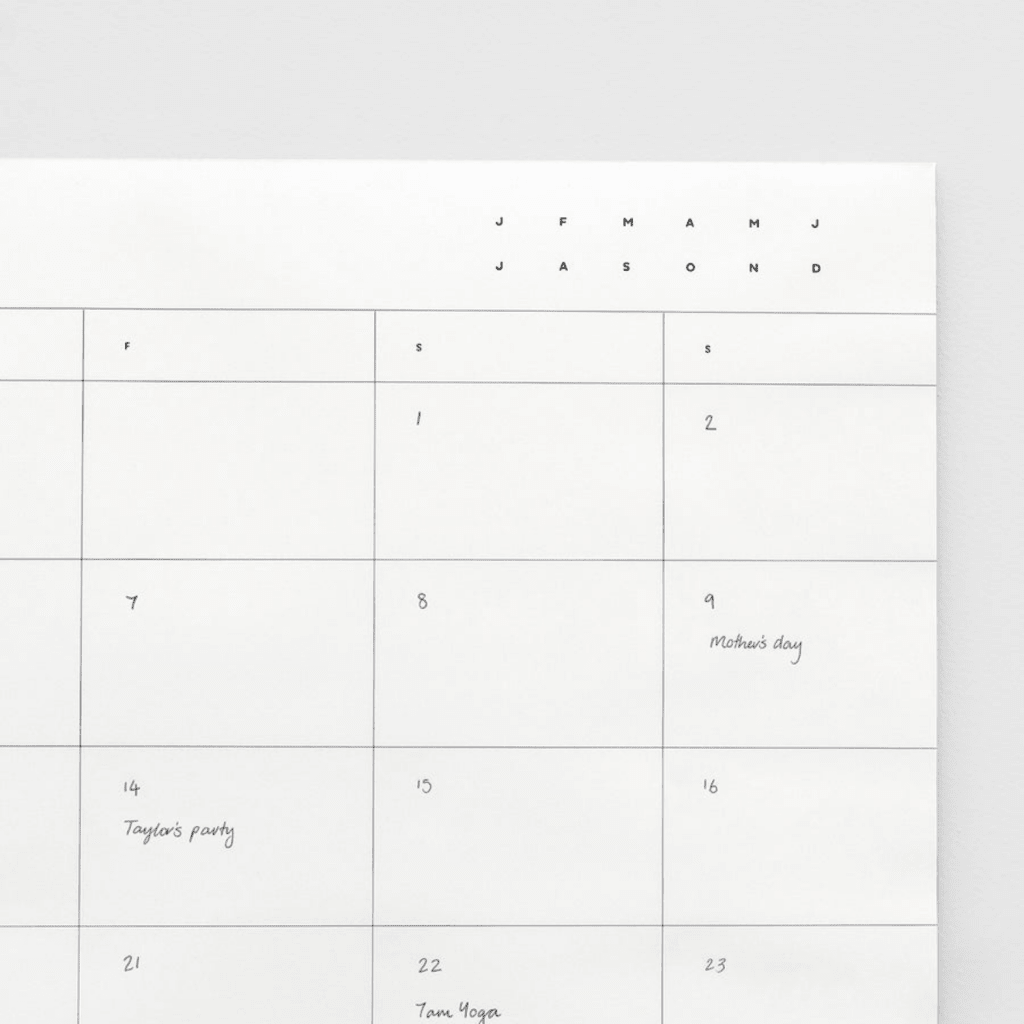 Father Rabbit Stationery | A2 Month Planner - Cove. Beach Essentials