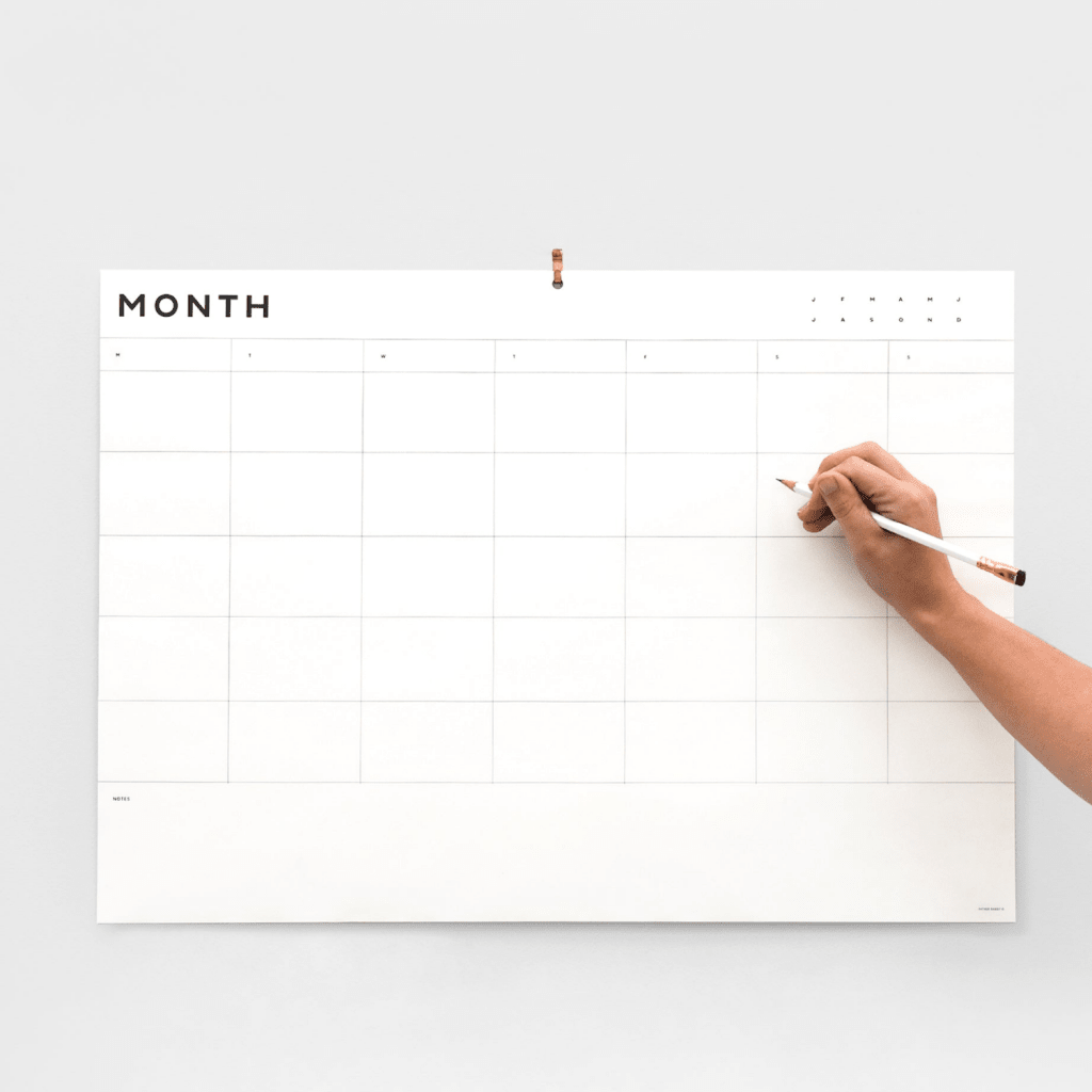Father Rabbit Stationery | A2 Month Planner - Cove. Beach Essentials