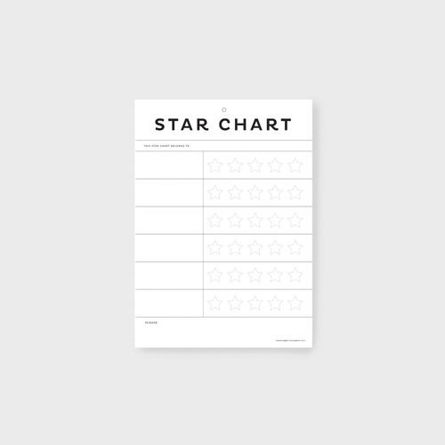 Father Rabbit Stationery | A4 Star Chart - Cove. Beach Essentials