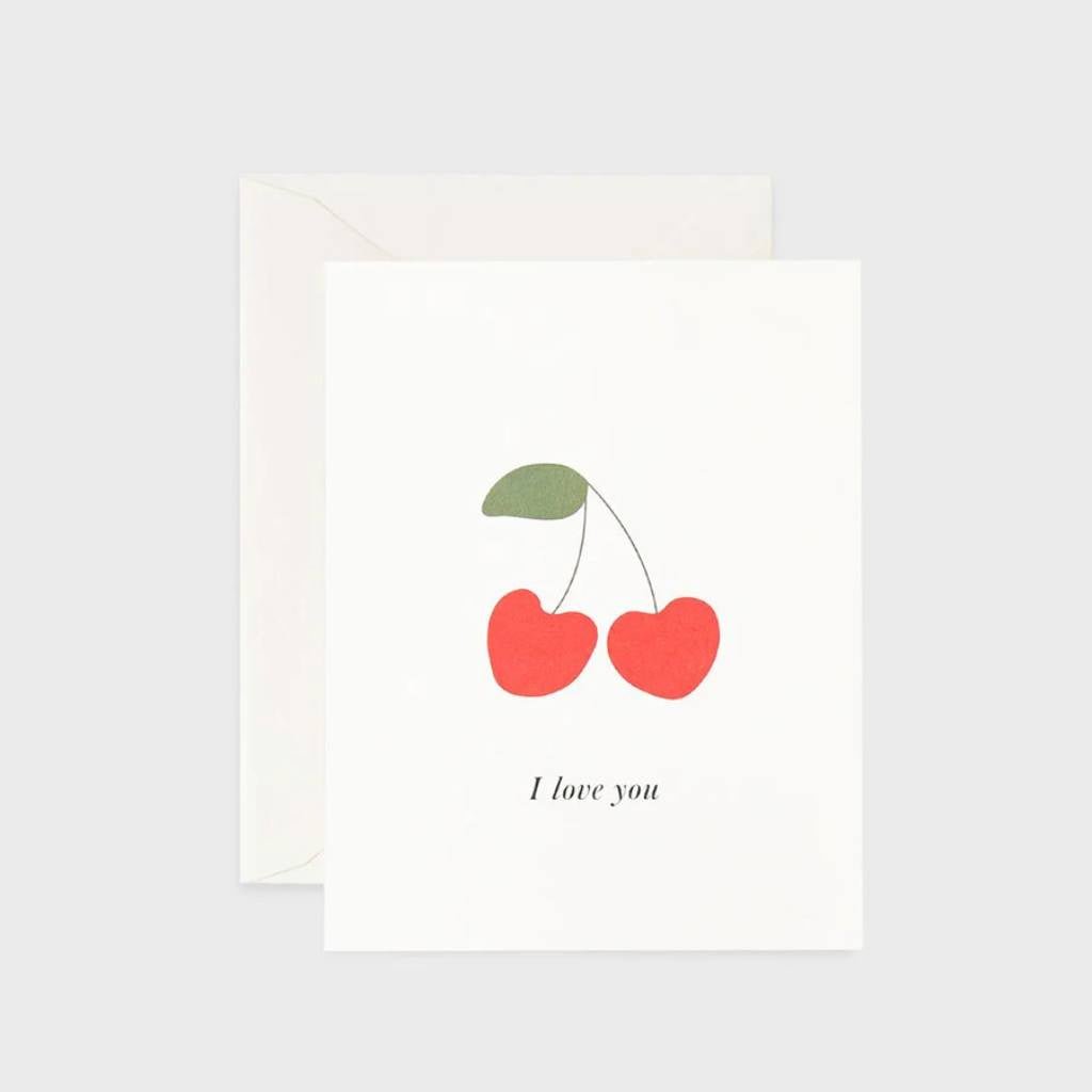 Father Rabbit Stationery | Card - I Love You Cherries - Cove. Beach Essentials