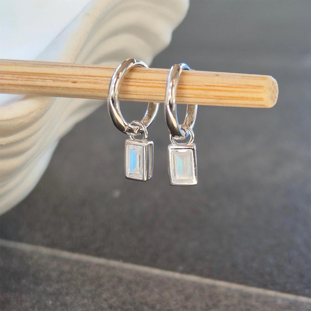 Faye Zirconia Drop Huggie Earring – Gold - Cove. Beach Essentials
