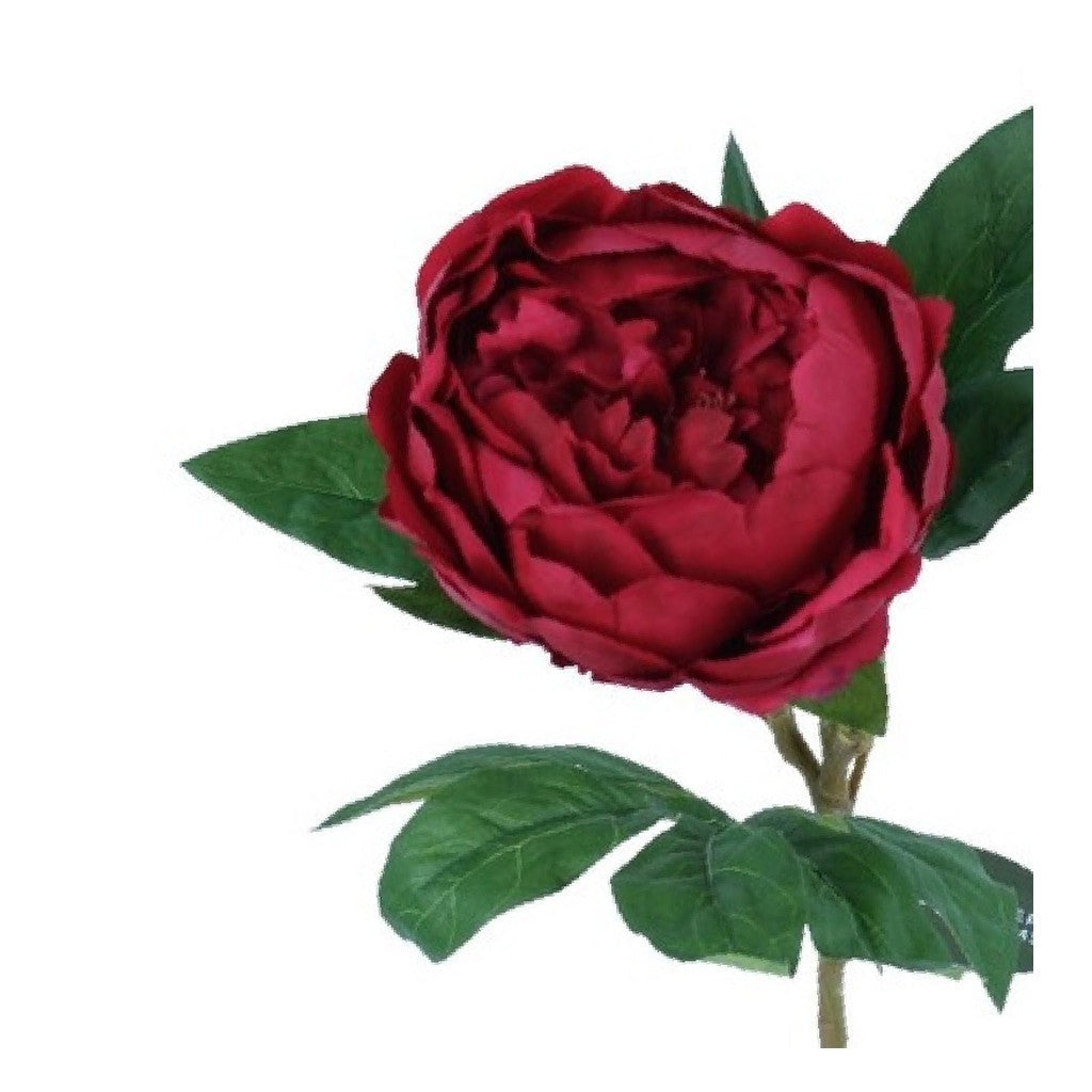 Flower Systems magenta Sadie Real Touch peony stem, artificial, on white