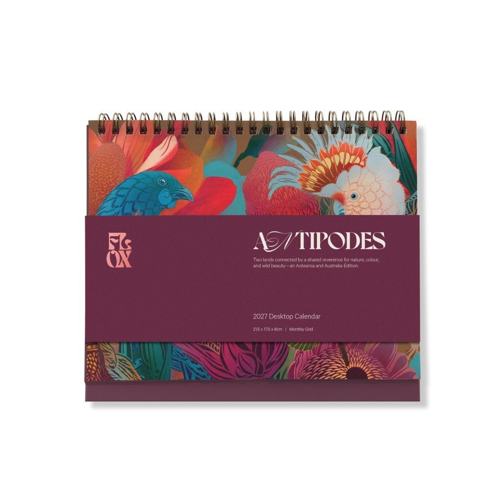Flox | Antipodes 2027 Desktop Calendar - Cove. Beach Essentials