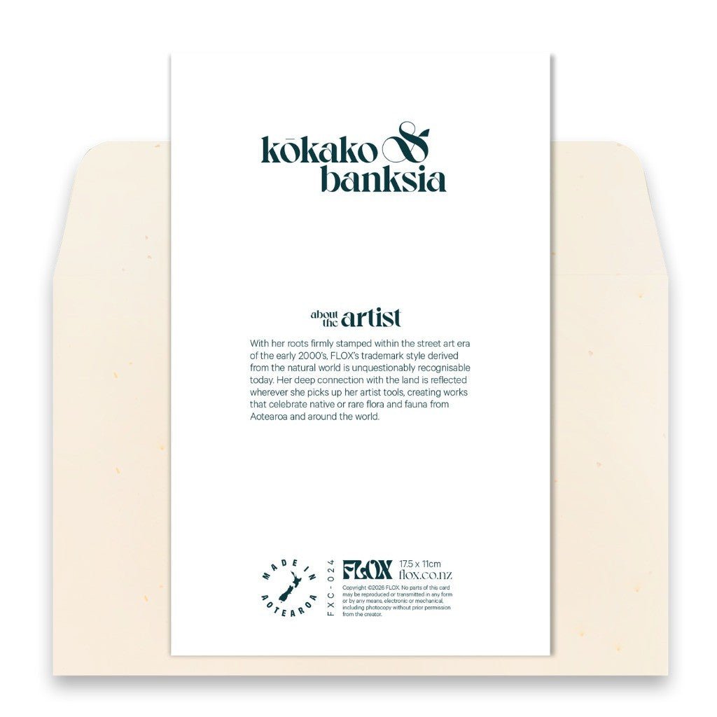 Flox | Kōkako & Banksia Card - Cove. Beach Essentials