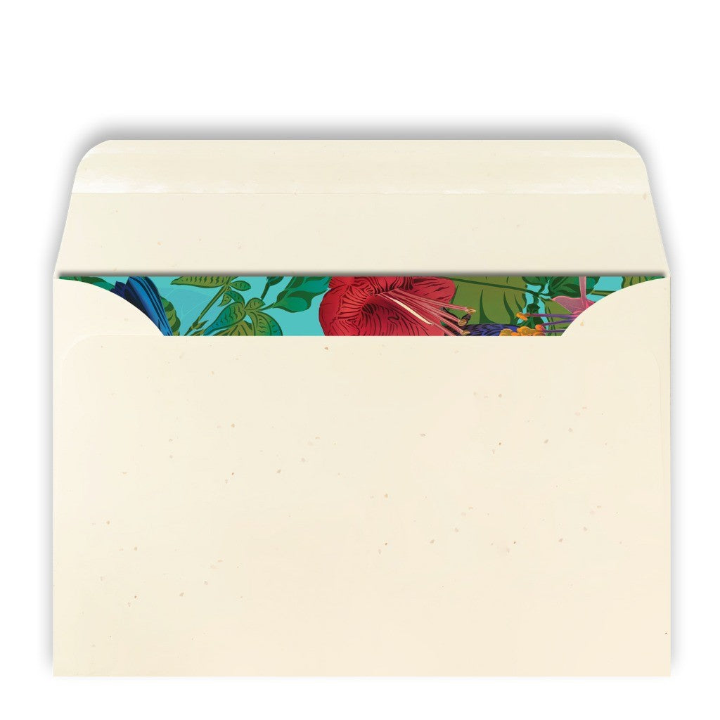 Sandstone envelope for the FLOX Tūī & Pūriri card