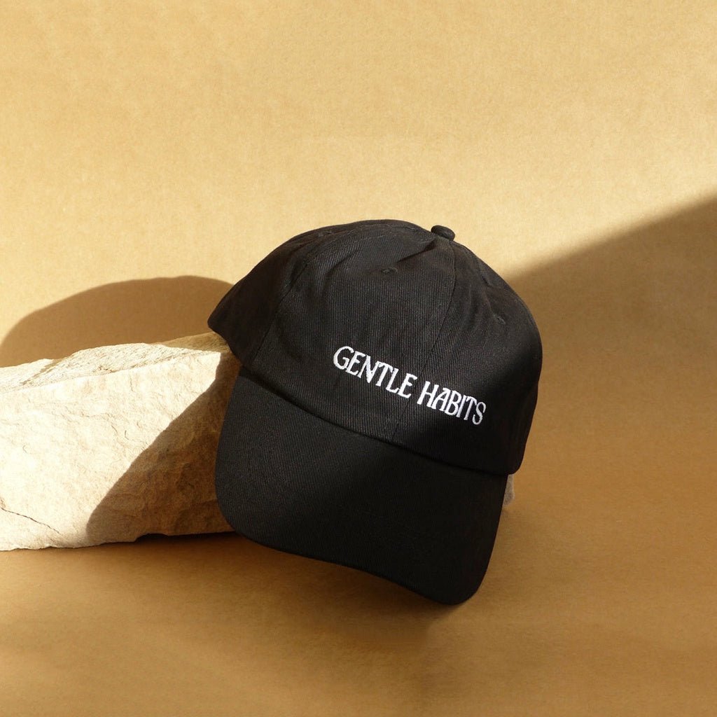 Gentle Habits - Positive Outcomes Cap - BLACK - Cove. Beach Essentials