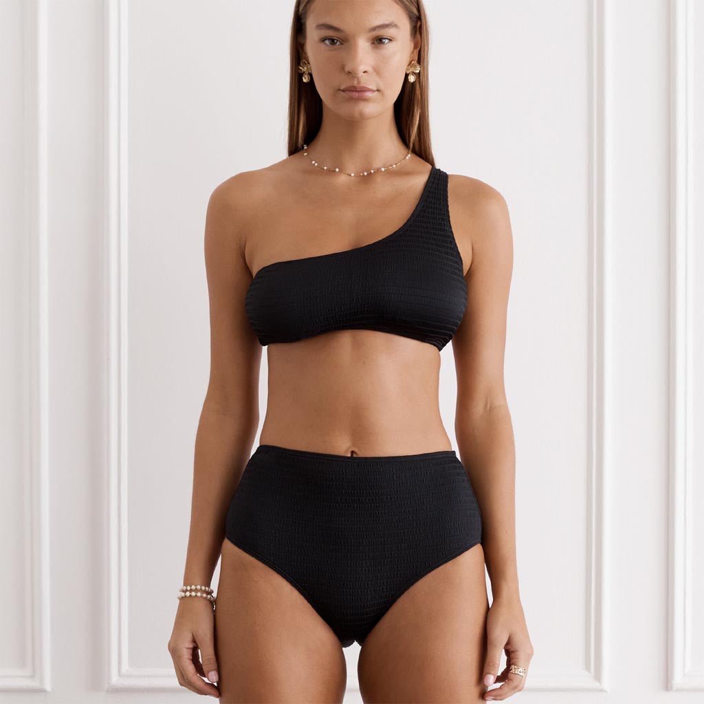Heaven | Brooke One Shoulder Top Black - Cove. Beach Essentials
