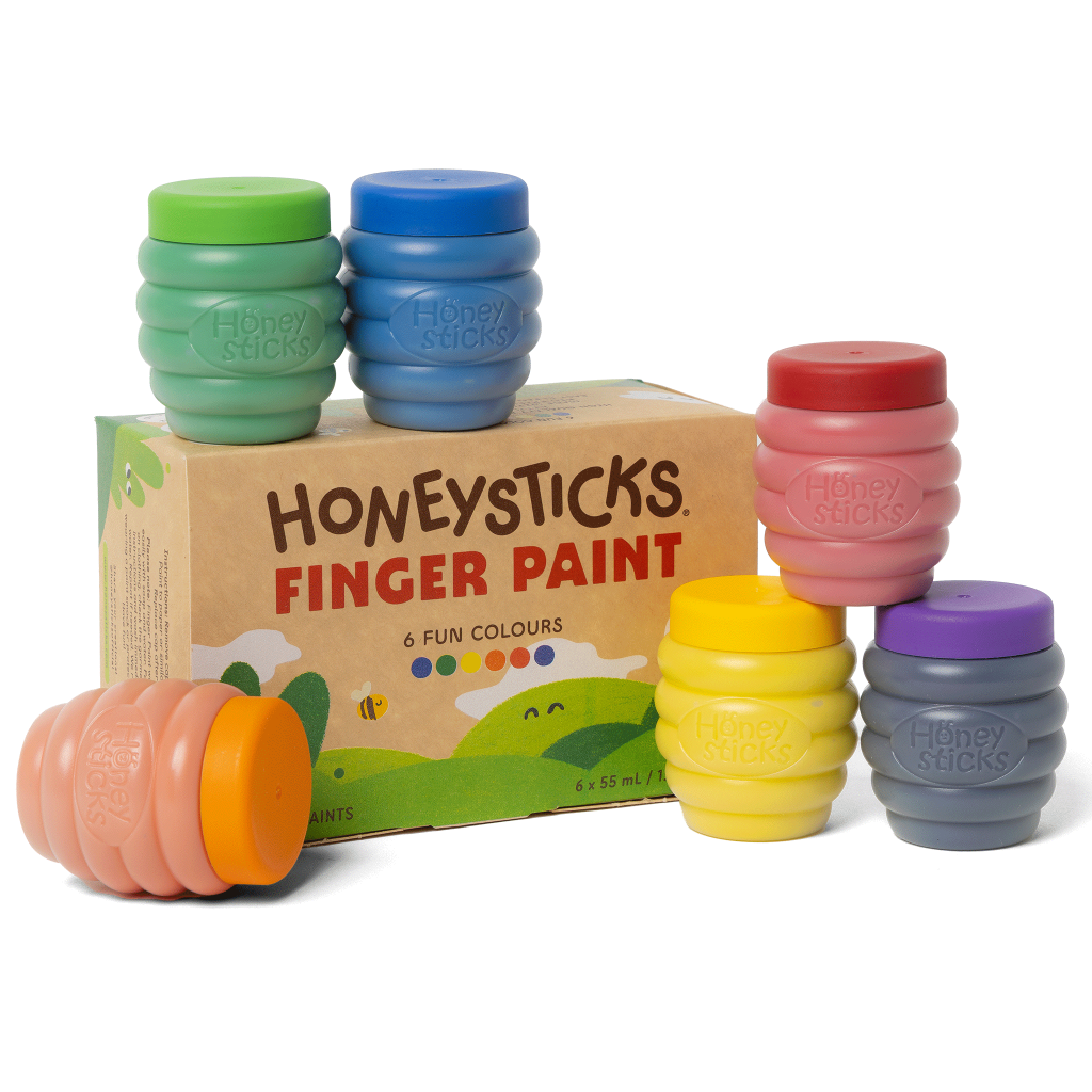 Honeysticks | Finger Paints 6pk 55ml - Cove. Beach Essentials