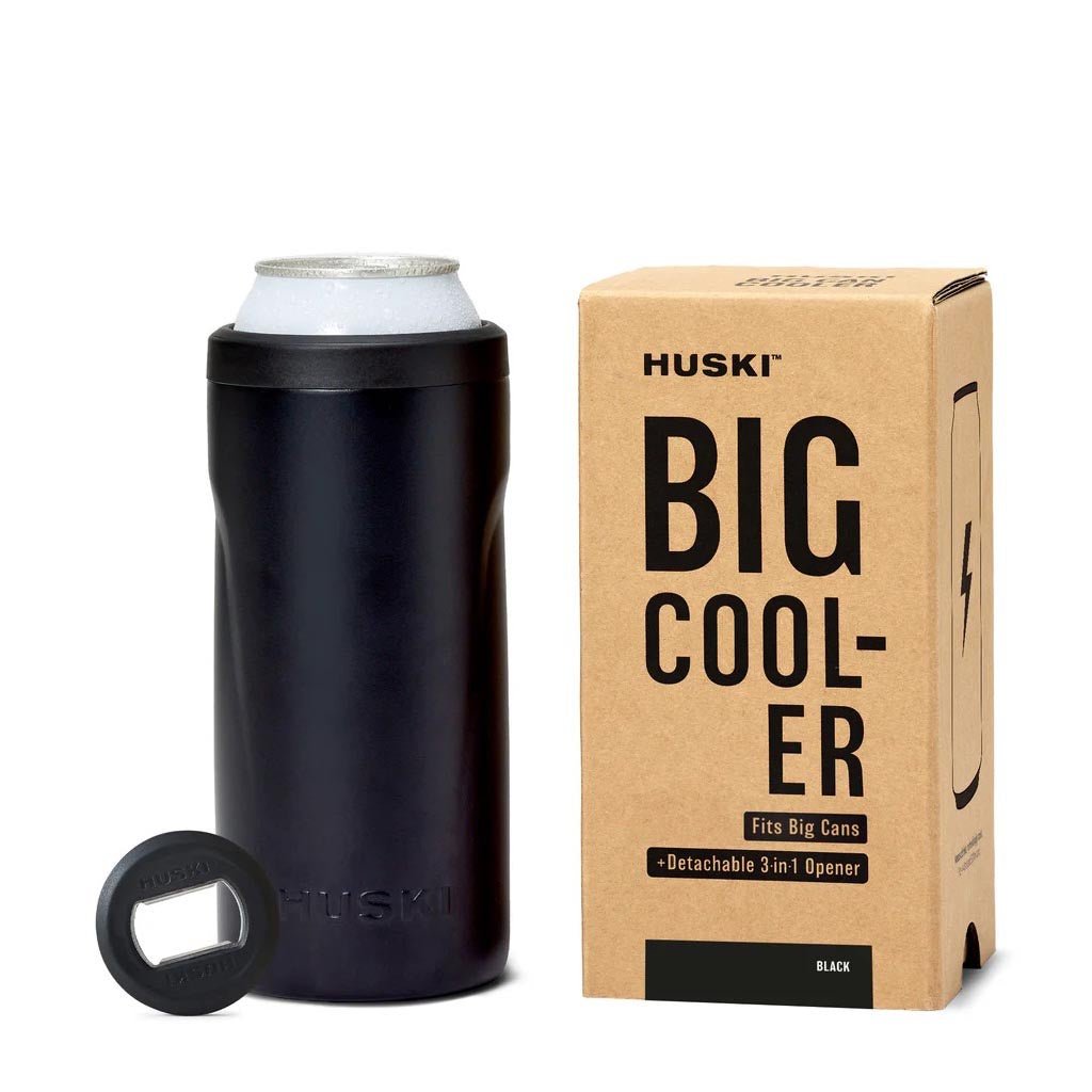 Huski | Big Can Beer Cooler Black - Cove. Beach Essentials
