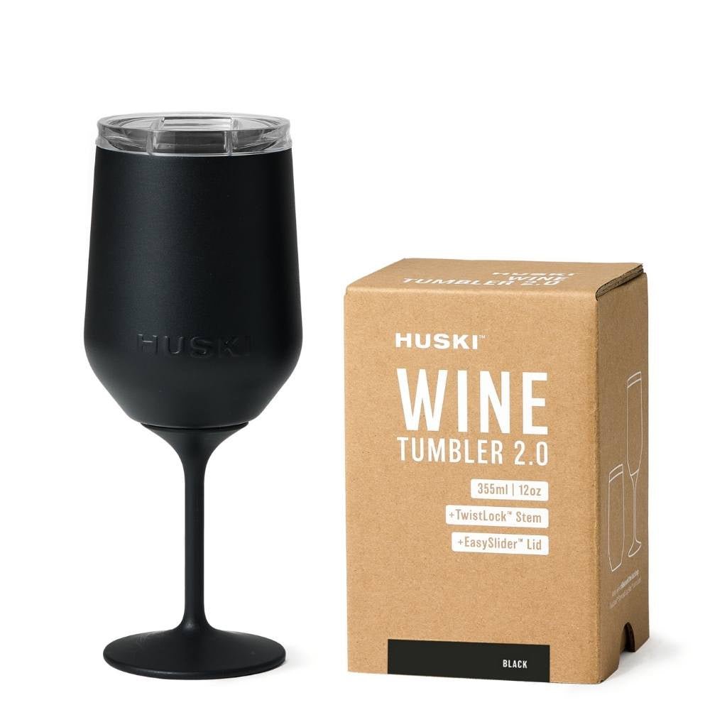 Huski | Wine Tumbler 2.0 Black - Cove. Beach Essentials