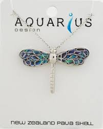 Aquarius Paua Dragonfly Pendant