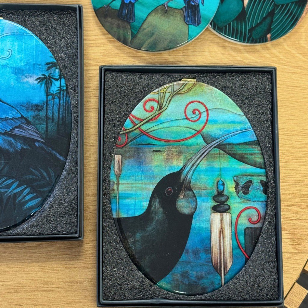 Kathryn Furniss | Art Tile - Huia - Cove. Beach Essentials