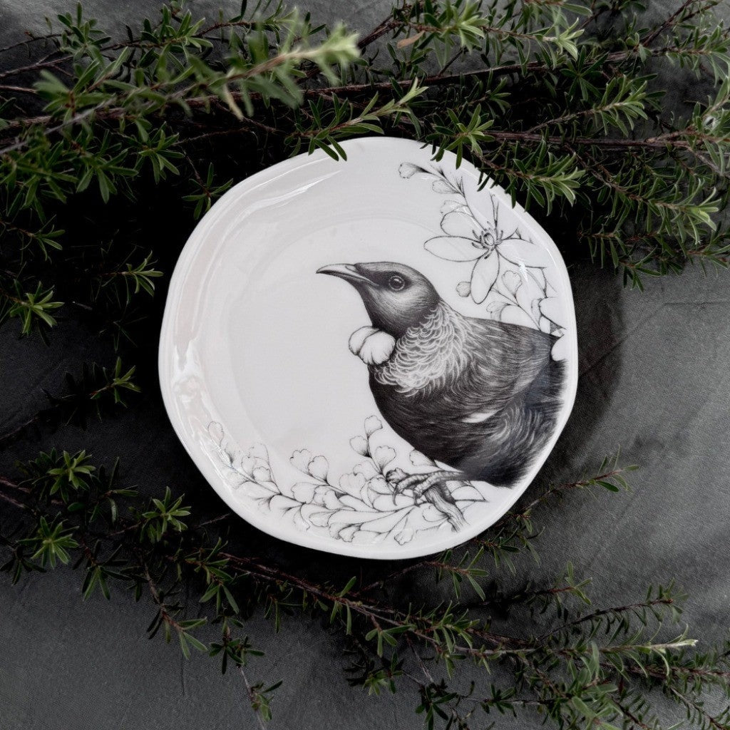 Katy Hayward Home Is Here tūī trinket dish on mānuka