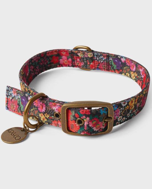 Kip & Co | Forever Floral Black Dog Collar