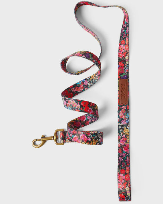 Kip & Co | Forever Floral Black Dog Lead