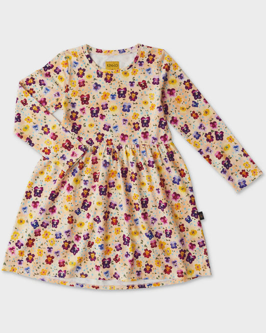 Kip & Co |  Pansy Organic Cotton Long Sleeve Everyday Dress - Size 7