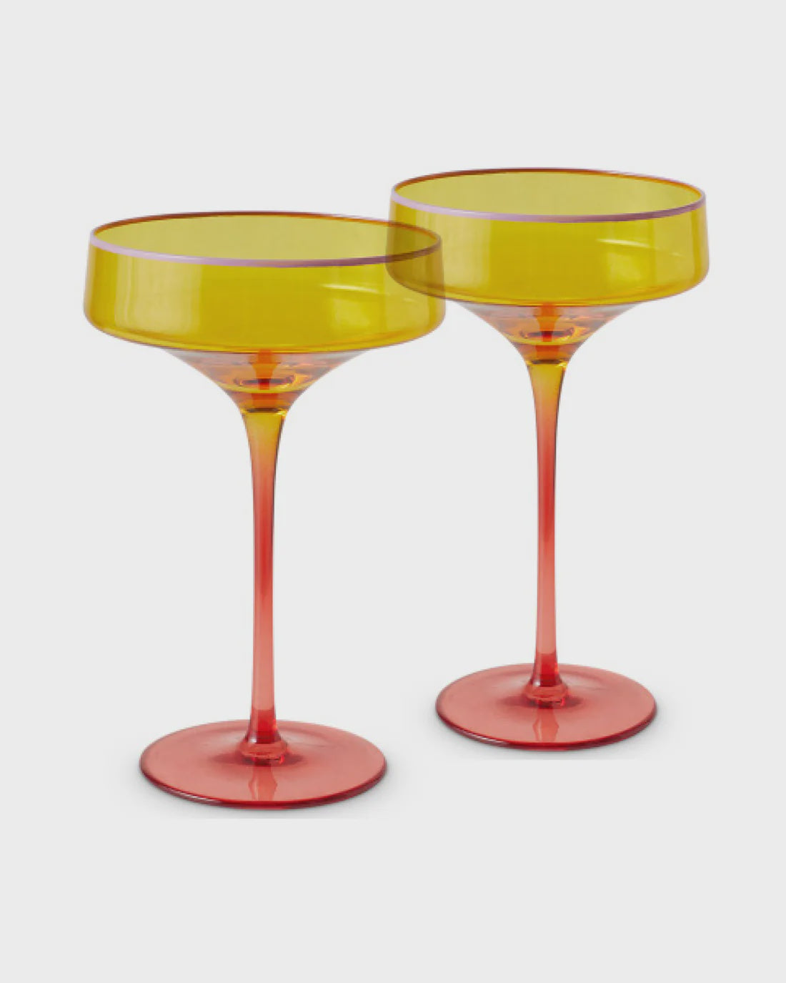 Kip & Co  | Tropical Punch Margarita Glass 2P Set