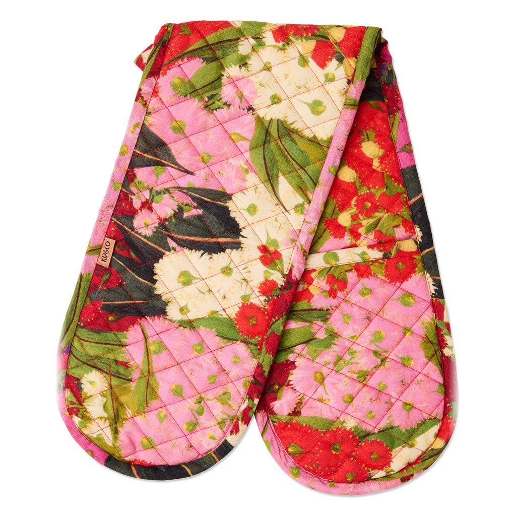 Kip & Co | Australian Bush Blossom Double Oven Mitt - Cove. Beach Essentials