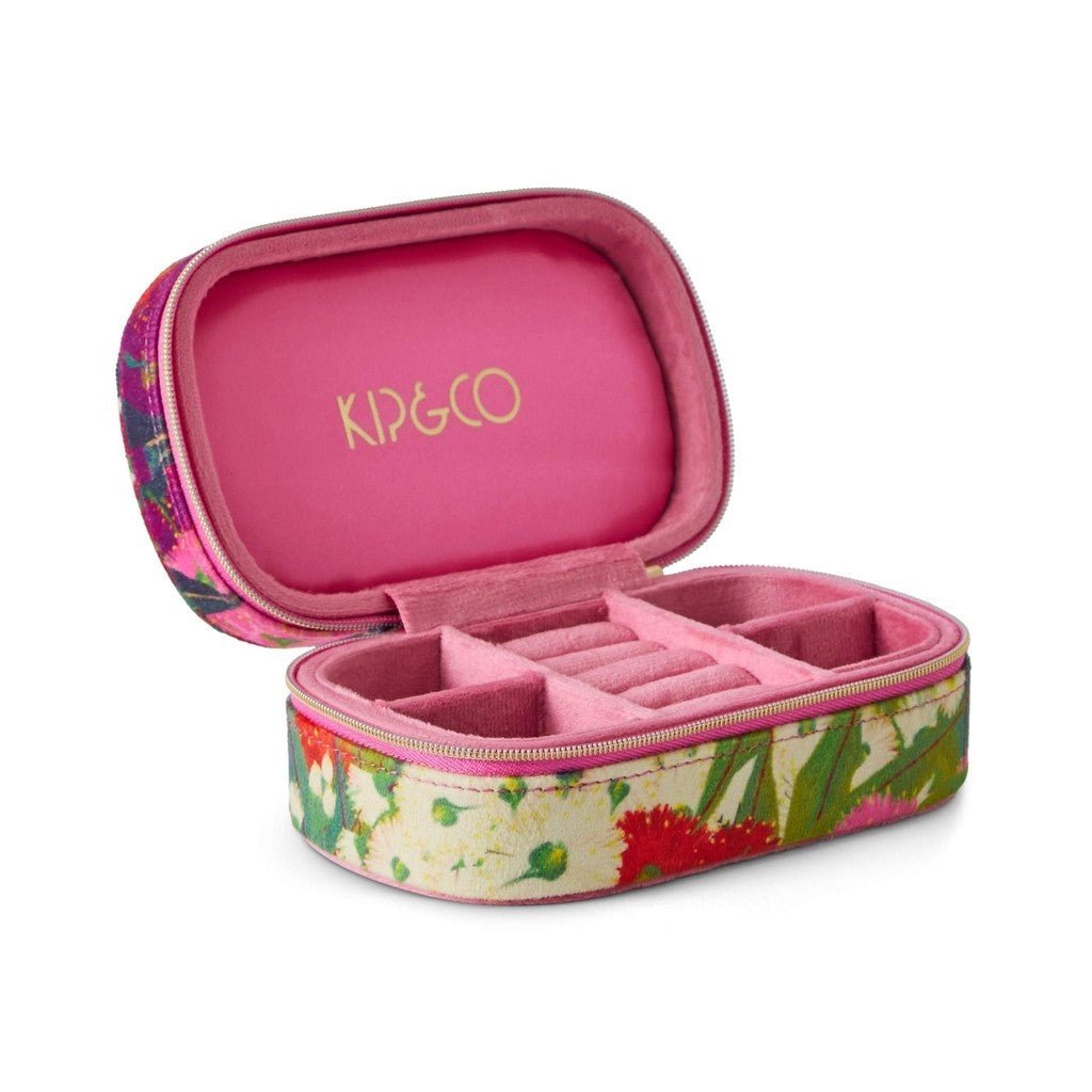 Kip &amp; Co | Australian Bush Blossom Travel Velvet Jewellery Box - Cove. Beach Essentials