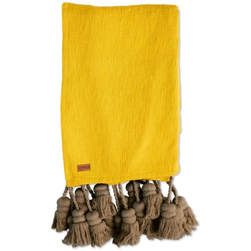 Kip & Co | Bamboo Tassel Throw - Cove. Beach Essentials