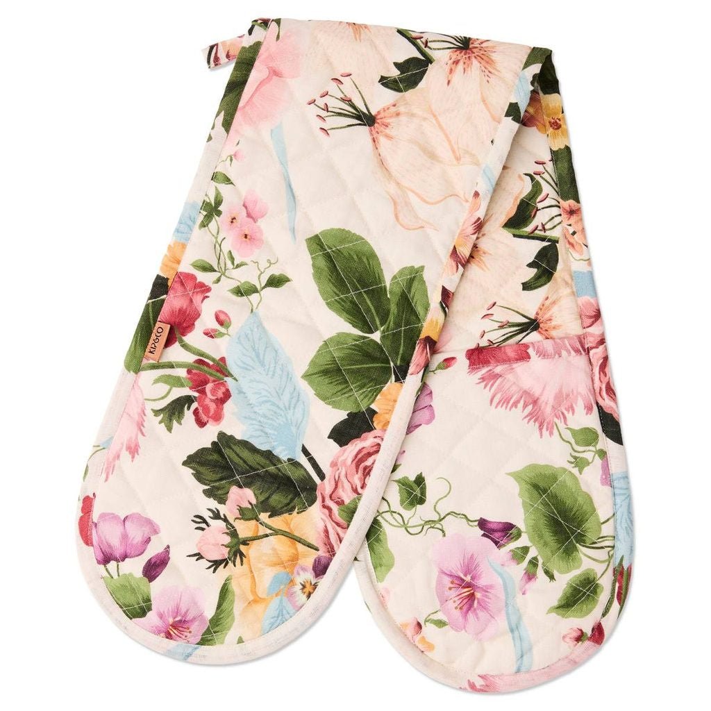 Kip & Co | Belle Floral Double Oven Mitt - Cove. Beach Essentials