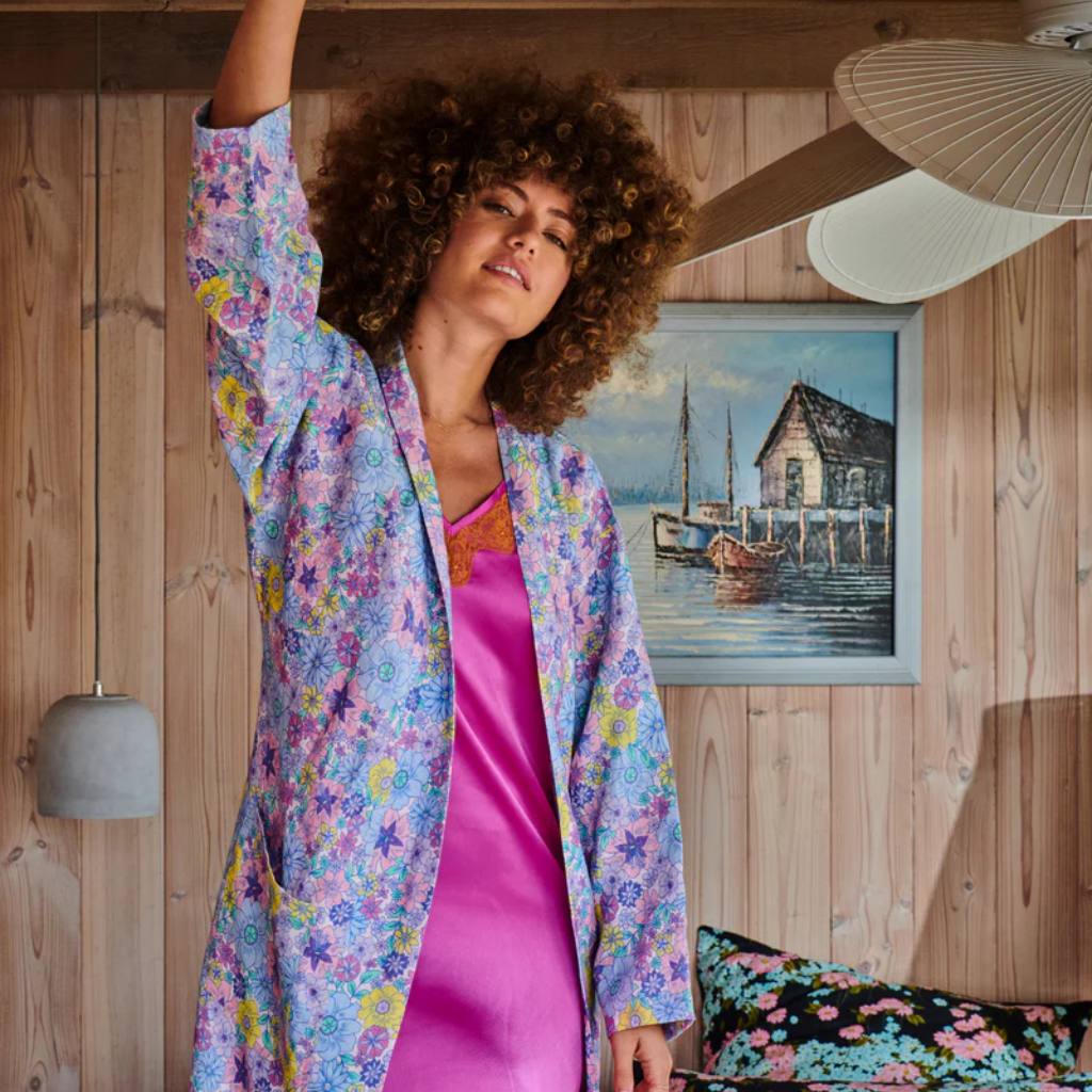 Kip & Co | Bunch Of Fun Linen Robe - Cove. Beach Essentials