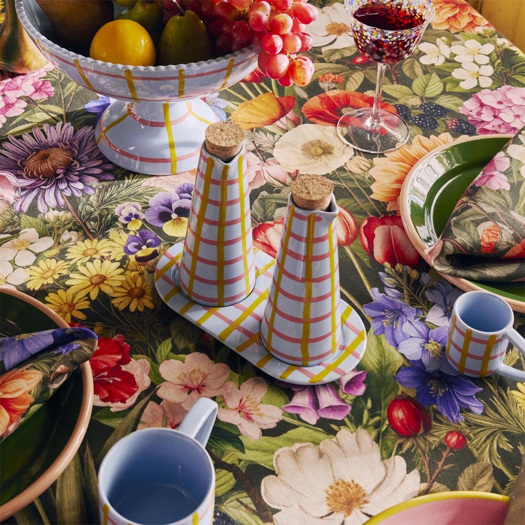 Kip & Co | Callaway Tartan Oil and Vinegar Set - Cove. Beach Essentials