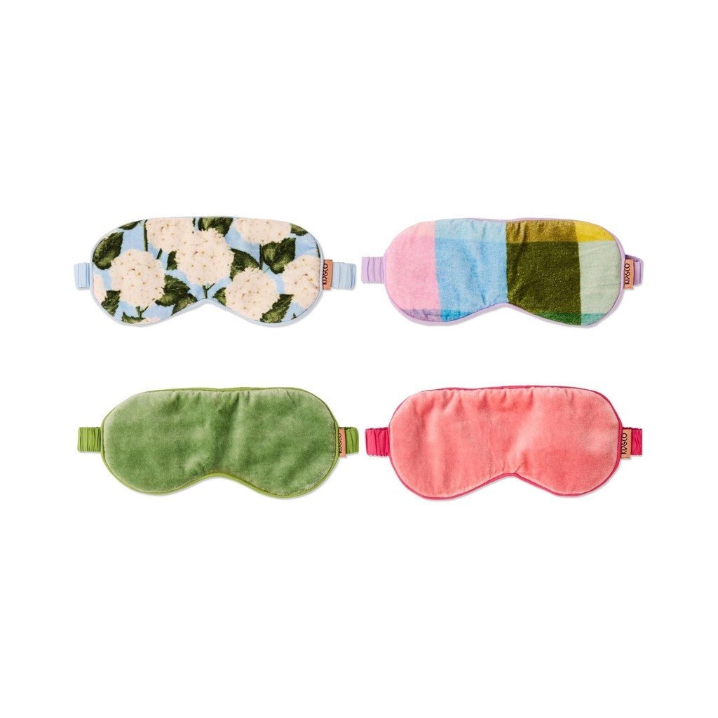 Kip &amp; Co Christmas Slumber set of four velvet eye masks