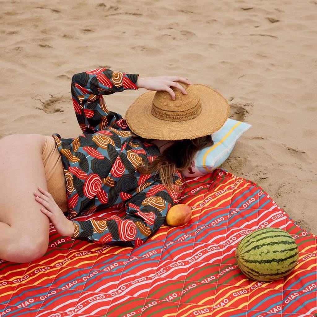 Kip & Co | Ciao Stripe Picnic Mat - Cove. Beach Essentials